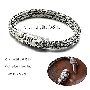 Amazon.com: ZORQ Men's Rock Style 925 Silver Bracelets